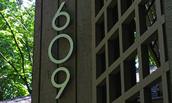 modern house numbers 609 wood siding